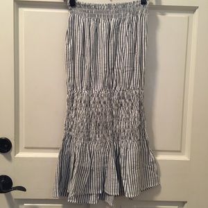 VICI Drop waist smocked strapless dress small